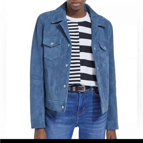 Blue Suede Jacket Blue Suede Jacket review pictures The Kooples - Picture 2 of 6